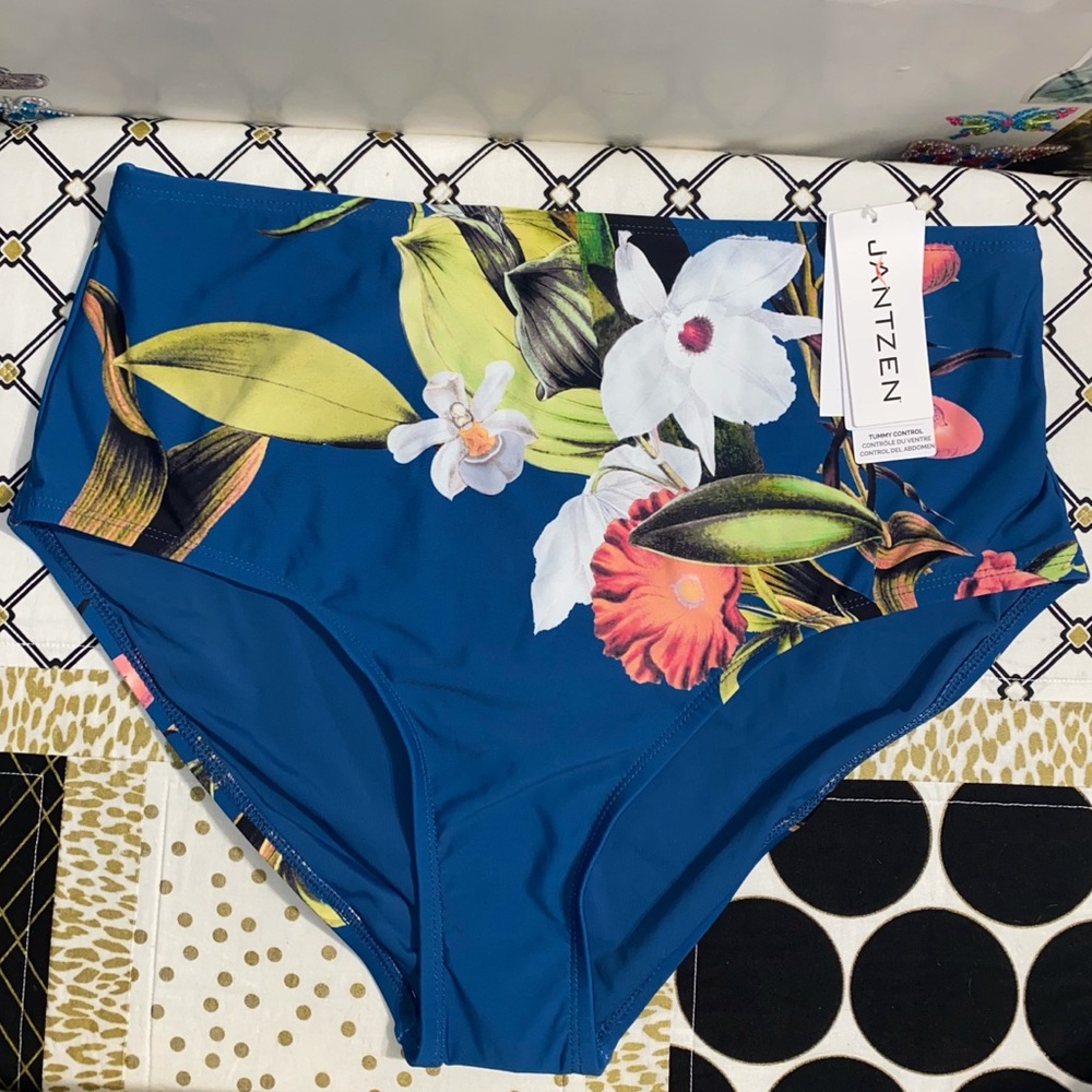 JANTZEN ROCKIN MOROCCAN HIGH WAIST BIKINI BOTTOM